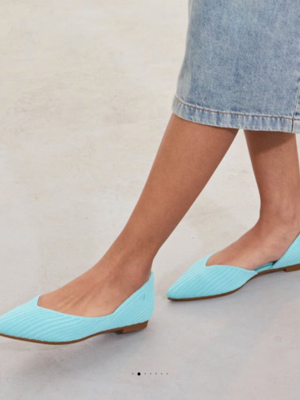 Vivaia Pointed-Toe D'Orsay Flats (Melia) in Acqua Sz 10.5 / Eu 42 NEW IN BOX - Picture 7 of 16